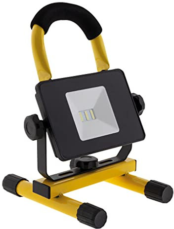 Projecteur LED rechargeable de chantier 10W - Jaune - Zenitech