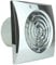 100mm Timer Environment friendly Chrome Quiet Powerful Bathroom Extractor Fan 4 inch Shower Wall or Ceiling Mounted Ventilation Moist Control for 100 mm Ducting Toilet Wall Exhaust Fan