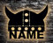 LEON - FOLIEN Wikinger Helm Led personalisiert mit Name Schlummerlicht Nachtlicht Geschenk Baby Kinder Junge Mädchen Jungs Wand Lampe zum Geburtstag
