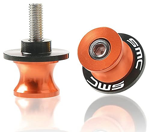 Motorrad Montageständer Racingadapter Bobbins, M10 CNC Aluminium Ständeraufnahme Für 690 SMC 690SMC SMC-R 2009-2016 Zubehör (Color : Orange, Size : 10mm)