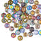BEEFLYING 100 Stück 10mm Mosaik Bedruckte Glaskuppel Cabochons Halbrunde Glascabochons Bunte Glascabochons DIY Zubehör für Cameo Foto Anhänger Schmuckherstellung