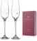 DIAMANTE Swarovski Crystal Champagne Flutes Prosecco Glasses - Yours & Mine - Set of 2