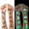 20 feuilles Tatouages Temporaire pour Enfants, 200 Luminescent Tatouages de Style mixte de thème Océan Licorne Sirène Animal, Brillent Dans Le Noir Faux Tatouage de Fête d'anniversaire Cadeau