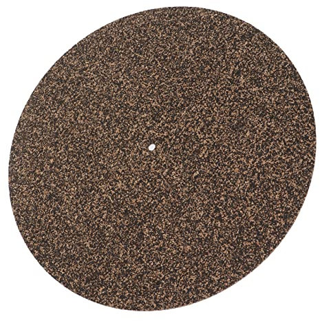 PUSOKEI Rubber Cork Turntable Mats, 3mm / 0.12in Anti Static Vinyl Record Player Pad, High Fidelity Rubber Cork Record Pads Slipmats for 12 inch Vinyl Records