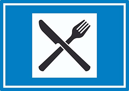 Autobahngasthaus Symbol Aufkleber A7 (74x105mm)