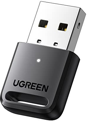 UGREEN Adaptador Bluetooth para PC, Mini Portátil USB Bluetooth 5.0, Compatible con Windows 11/10/8.1/7, Pen Bluetooth PC para Bluetooth Auriculares/Teclado/Ratón/Altavoces, Moviles, Mando de PS5