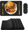 Platzdeckchen-Set, 4 Stück, Platzsets mit Untersetzern, Hitze-Flecken, Kratzfest, rutschfest, wasserdicht, öldicht, waschbar, abwischbar, Küchendekoration und Kinder (schwarz, 4)