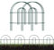 FOREHOGAR Dekorativer Gartenzaun, faltbar, Metalldraht, Einfassung, Blumenzaun, 45,7 cm x 6 m, für den Außenbereich, Terrassenlandschaft