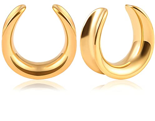 Vankula Ecarteur Oreilles 1 Paire Selle Plug Tunnel en Acier Inoxydable Piercing Bijoux pour Femmes Hommes 8mm à 25mm