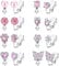 CASSIECA 8 Paar Ohrclips Kinder Mädchen Clip On Ohrringe Ohne Ohrloch Herz Stern Blumen Rosa Hypoallergene Ohrclips für Ohne Ohrlöcher Schmuck für Kinder Mädchen Rosa Ohrringe