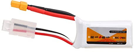 Batterie RC Lipo, 450mAh 7.4V Lipo Battery 60C Taux de Décharge 2S XT30 Plug Power Lipo Batteries pour Véhicules RC Avions