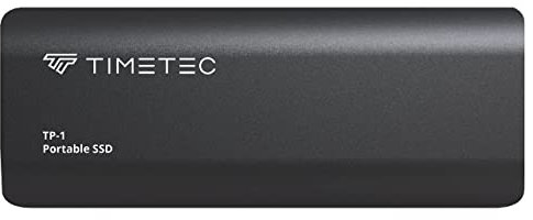 Timetec 2TB Portable External SSD USB3.2 Gen2 Type C Up to 550MB/s Ultra-Light Aluminum Mini External Solid State Drive with USB C to A Cable/USB A to C adapter for Desktops/Laptop/Mac/Mobile - Black