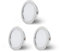 KYOTECH LED Möbeleinbauleuchte Dimmbar 230V 4W 4000K Neutralweiß G4 LED 300LM Leuchtmittel Möbel Einbaustrahler, Bohrloch 55-58mm und 20mm Flache, Edelstahl gebürstet chrom-3er Set
