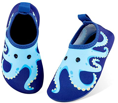 MASOCIO Escarpines Niño Calcetines Zapatos de Agua Verano Playa Piscina Bebe Zapatillas Natacion Antideslizante Talla 21 22 EU Azul Marino 1 (Talla Fabricante: CN 24/25)
