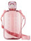 Bouteille d'Eau Plate de 750 ml, Bouteille d'Eau de Sport pour l'Extérieur avec Bouchon à Ouverture en un Clic, Bouteille de Voyage avec Marqueur de Temps et Sangle pour Sport et Fitness (Rose)
