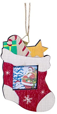 Warmhm Feiertags-Weihnachtsbaumschmuck Hängender Anhänger des Weihnachtsbaums Unvollendeter Holzrahmen Holzrahmen Hut Wandaufhänger Weihnachtsbaum Handwerk