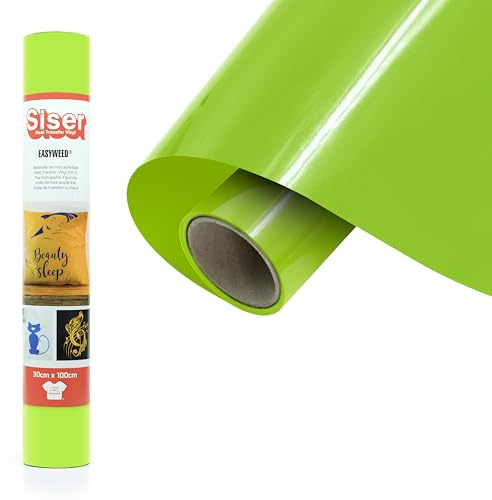 Siser® EasyWeed® Lime, 30cm x 1m, thermo-transferierbare Flexfolie zur Personalisierung von Stoffen, kreative Hobbys, zertifiziert nach VeganOk und Öko-Tex Standard 100 Klasse I