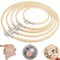 5 Größen Stickrahmen Holz Bambus Stickrahmen Runder Stickrahmen Set Stickrahmen Kreuzstichrahmen Bulk Bambus Kreis Gratfrei für DIY Kreuzstich Stickerei, Handnähen, Dekoration