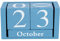 Digitaler Kalender Für Zuhause, Demotivierende Tischkalender Hölzernes Retro Monats- Und Datumsanzeige Mit Holzblock Ewiger Kalender Für Die Heimbüro-Dekoration(Blau)