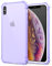 Svanove Custodia Transparente in Silicone TPU Morbido per iPhone XS, con Protezione Antichoc e per la Camera, Lilla