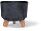 URBNLIVING Round Concrete Look Planter Flower Pot Indoor Outdoor Garden Decor With Legs