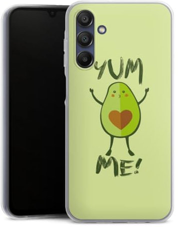 DeinDesign Silikon Hülle kompatibel mit Samsung Galaxy A15 5G Case transparent Handyhülle Avocado grün Essen