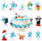 12 Stück Schlümpfe Figuren Set, S-murfs Figur Tortendeko, S-chlumpf Kuchendekoration, Cake Decoration Figures, Cartoon Figur Geburtstag für Kinder Mädchen Junge (Schlümpfe)