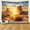 Wandtuch Schlafzimmer 350x256cm, Wandbehang Gobi Wüsten Sonnenaufgang Szenerie Wandbehang für Schlafzimmer Wohnheim Dekor, Braun Gelb