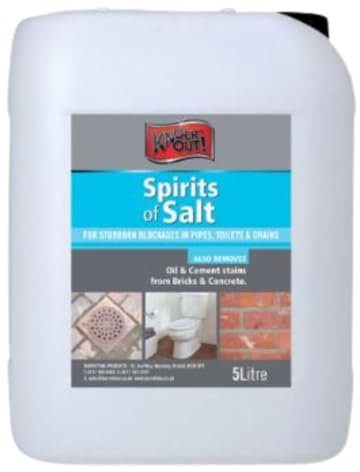 Traditional Spirits of Salt 5L Multi-Purpose Cleaner | Powerful Drain, Toilet, Brickwork, Patio Unblocker | Dissolves Limescale, Grease & Stains | Effective for Drains & Tough Cleaning