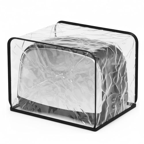 Clear Toaster Dust Cover Water Resistant Fits Most 2 Slice Toasters | Clear PVC Protection | Dust & Water Resistant | Easy Wipe Clean