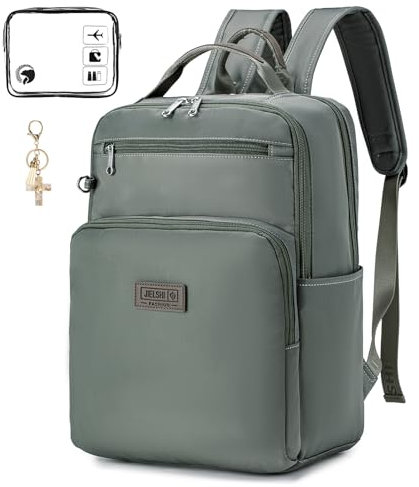 SPAHER 20L Sac a Dos Voyage Bagage Cabine 40x30x15 British Airways Eurowings Sac à Dos Ordinateur Portable 14 Pouces Sac Cabine Avion Bagage à Main Loisir Sac à Dos College Étanche Homme Femme Vert