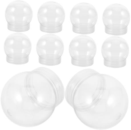 CIYODO Schneekugel Selber Machen Set 24st Schneekugel Weihnachtliche Befüllbarer Ball Befüllbare Zierkugel -Set Wasserkugelglas Leere Klare Plastik Transparent Kunststoff Schneekugeln
