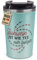 Tassendruck Glitzer To-Go Becher mit Spruch - Glühwein ist wie Tee - Geschenk für Familie & Freunde, Geschenke zu Weihnachten | Nachhaltig, Thermobecher Edelstahl, Blau 300 ml