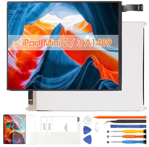 LCD Display per iPad Mini 2 / Mini 3 7.9” - Schermo per iPad Mini3 3rd Gen Ricambio Display per iPad Mini 2 LCD Schermo A1489 A1490 A1491 A1599 Riparazione kit (Non Touch, Only LCD)