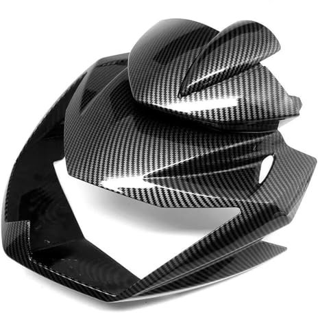 ATOULE Motorradzubehör, Hydro Dipped Carbon Fiber Finish, Vordere Obere Scheinwerferverkleidung, Kompatibel Mit Kawasaki Z750 2007-2012