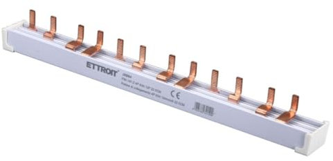 Pettine di collegamento per quadri elettrici, 12 moduli, 4P, 63A, 22,5cm - Ettroit JXBS4