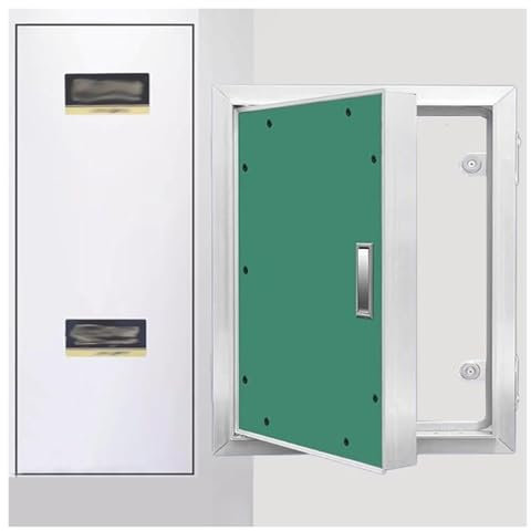 Revisionsklappe Trockenbau Lackierbare Revisionsklappe für Trockenbauwände, Revisionsklappe aus Aluminium mit Griff für Elektro-/Kabelverlegungs-/Brandschutzinspektion, vertikal(10x32in/25.4x81.3cm)