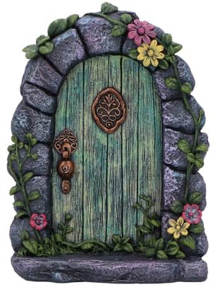 Nemesis Now Feentür - Zauberhafte Feentür aus Kunstharz, Fantasie, Heimdekoration für Haus und Garten - Fae's Forest Welcome
