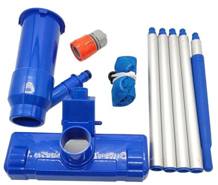 EGUIAS Kit per La Manutenzione delle Piscine Kit Testa aspirante per Piscina con Sacchetto Filtro per Piscine interrate, fontane, vasche idromassaggio, Accessori per la Pulizia
