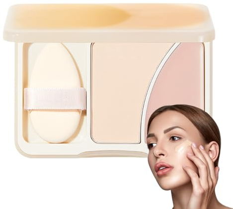 Highlighter Makeup-Puder Mattes Feinpuder Highlighter mit Schwämmchen | Gesichts-Highlighter Makeup Für Körper Wangenknochen Brauen Nase Familien Geburtstage Feste