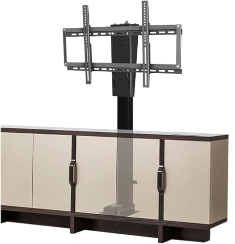 Motorized TV Stand Lift, 360° Swivel Wall Mount, Electric Telescopic TV Lift for 26-70 Displays, Space-saving Design