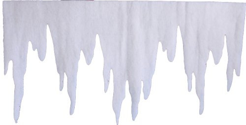 pemmiproducts Eiszapfen aus Schneewatte 98 x 30 x ca.2 cm 10er Pack(EUR 3,35/m) schwer entflammbar DIN 4102 B1, Dekoschnee