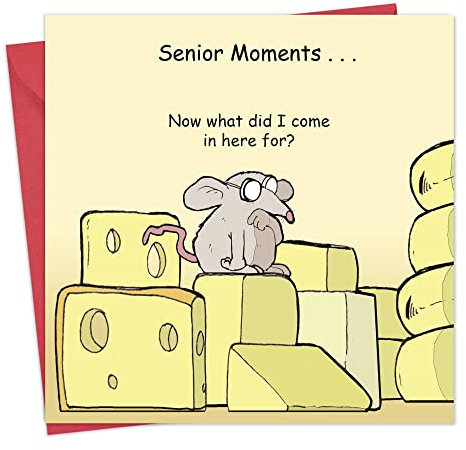 Twizler Funny Card with Mouse and Cheese - Blank Inside - Humour Happy Birthday Card - Anniversary - Get Well Soon - Good Luck - Goodbye - Retirement - Fathers Day