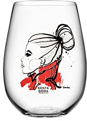 KOSTA BODA All About You, Want You Wassergläser Set, 2-teilig, Glas, Trinkgläser Set, Gläser Set, Wassergläser 500ml, Design by SAWOD - Sara Woodrow
