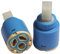Cartucho de cerámica de repuesto para grifo – 2 unidades de 25 mm/35 mm/40 mm - Cartucho mezclador para agua fría y caliente dividido en tres agujeros, cerámica, 25 mm