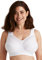 Reggiseno di Cotone Comodo Senza Ferretto Miss Mary Broderie Anglaise 8G White