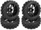 Dilwe 4 Stück Reifen aus Gummi, für RC Auto, Rad und Felge für RC 1:10 Auto (schwarz)