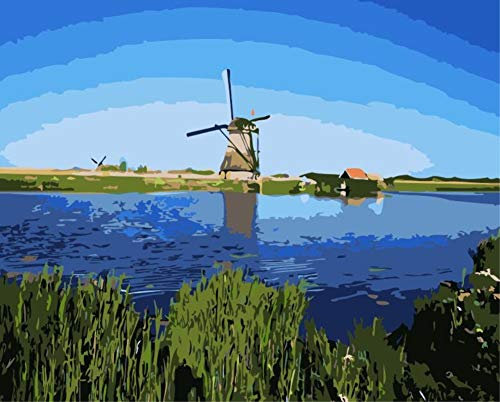 Abbeuty Peinture par numéros pour adultes et enfants Motif roses dans un dôme de verre La Belle et la Bête Rose enchantée 40,6 x 50,8 cm