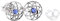WINDALF Ohrstecker RANYA Ø 0.7 cm Keltische Lebensblume Blauer Kristall Ohrschmuck Vintage 925 Sterlingsilber