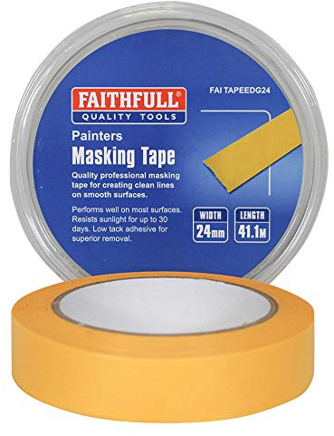 Faithfull FAITAPEEDG24 Edge Masking Tape 24mm x 41.1M